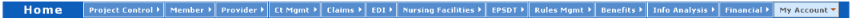 Main menu bar